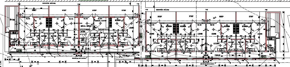 Floor plan of 1 bedroom flats