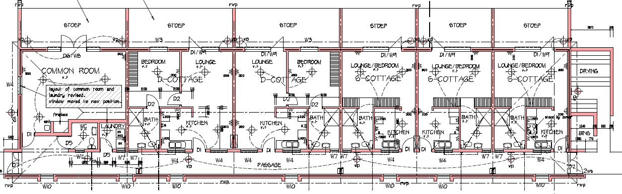 Floor plan of 1 bedroom and bachelor flats